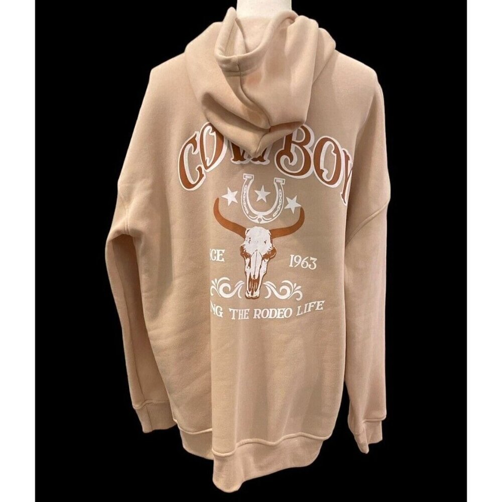 Rue21 Womens Embroidered Zip Up Sweatshirt Hoodie Jacket Size L Drawstring - Picture 8 of 15